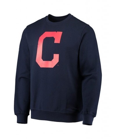 Men's Navy Cleveland Indians Logo Pullover Sweatshirt $18.80 Sweatshirt