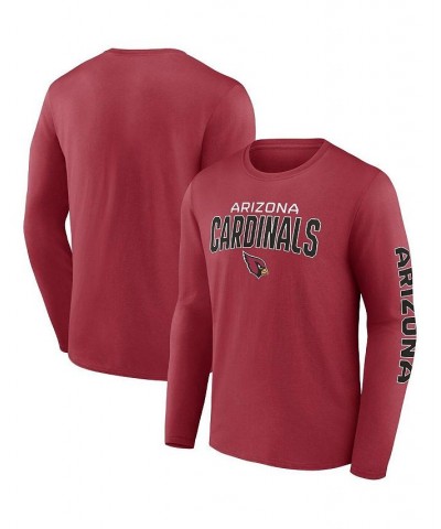 Men's Branded Cardinal Arizona Cardinals Go the Distance Long Sleeve T-shirt $28.49 T-Shirts