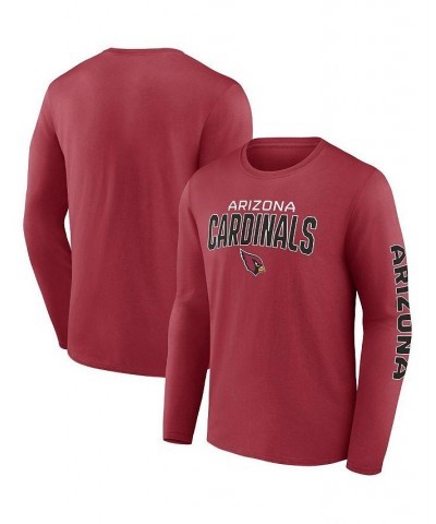 Men's Branded Cardinal Arizona Cardinals Go the Distance Long Sleeve T-shirt $28.49 T-Shirts