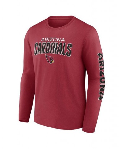 Men's Branded Cardinal Arizona Cardinals Go the Distance Long Sleeve T-shirt $28.49 T-Shirts