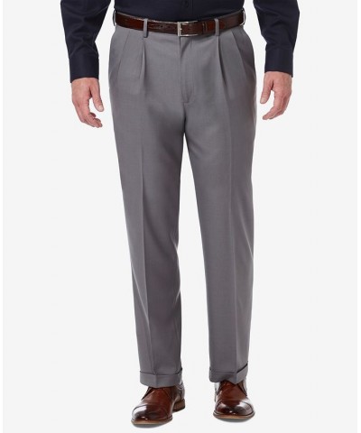 Men's Premium Comfort Stretch Classic-Fit Solid Pleated Dress Pants PD03 $32.99 Pants