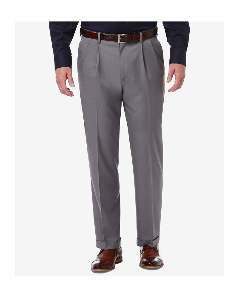 Men's Premium Comfort Stretch Classic-Fit Solid Pleated Dress Pants PD03 $32.99 Pants