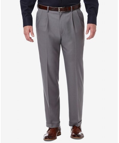 Men's Premium Comfort Stretch Classic-Fit Solid Pleated Dress Pants PD03 $32.99 Pants