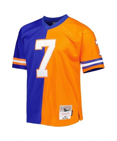 Men's John Elway Royal, Orange Denver Broncos 1990 Split Legacy Replica Jersey $61.05 Jersey