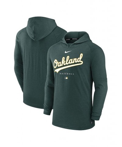 Men's Heather Green Oakland Athletics Authentic Collection Early Work Tri-Blend Performance Pullover Hoodie $32.00 Sweatshirt