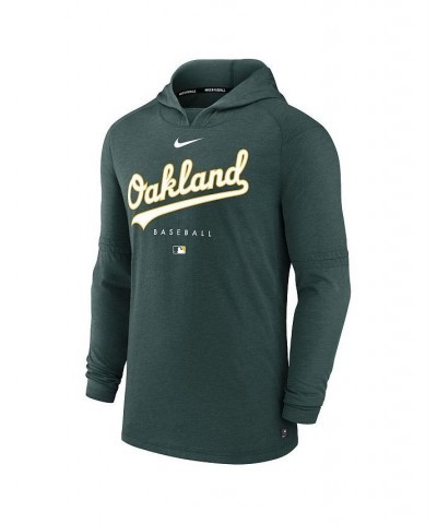 Men's Heather Green Oakland Athletics Authentic Collection Early Work Tri-Blend Performance Pullover Hoodie $32.00 Sweatshirt