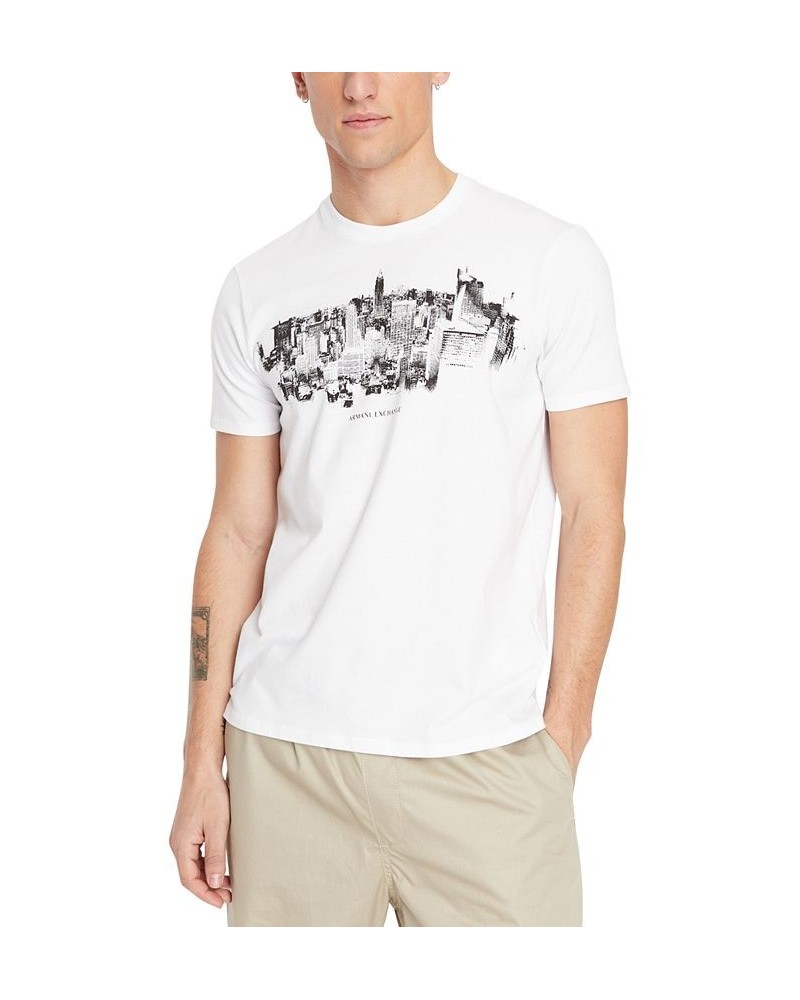 Men's NYC Cityscape Graphic T-Shirt White $38.50 T-Shirts