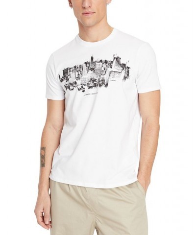 Men's NYC Cityscape Graphic T-Shirt White $38.50 T-Shirts