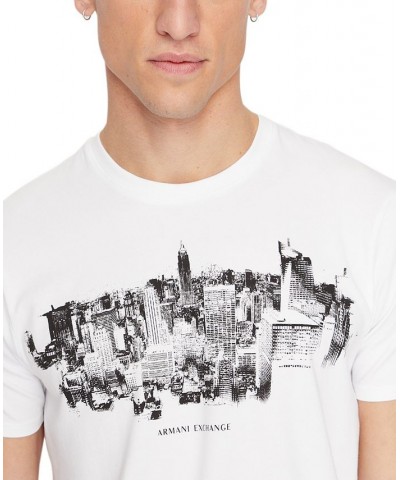 Men's NYC Cityscape Graphic T-Shirt White $38.50 T-Shirts