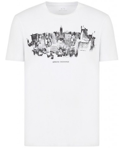 Men's NYC Cityscape Graphic T-Shirt White $38.50 T-Shirts