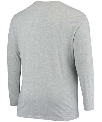 Men's Big and Tall Heathered Gray New York Jets Practice Long Sleeve T-shirt $16.00 T-Shirts