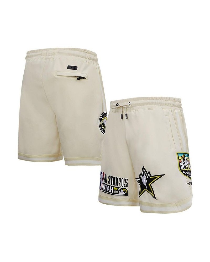 Men's and Women's Cream 2023 NBA All-Star Game Chenille Shorts $44.16 Shorts