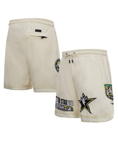 Men's and Women's Cream 2023 NBA All-Star Game Chenille Shorts $44.16 Shorts