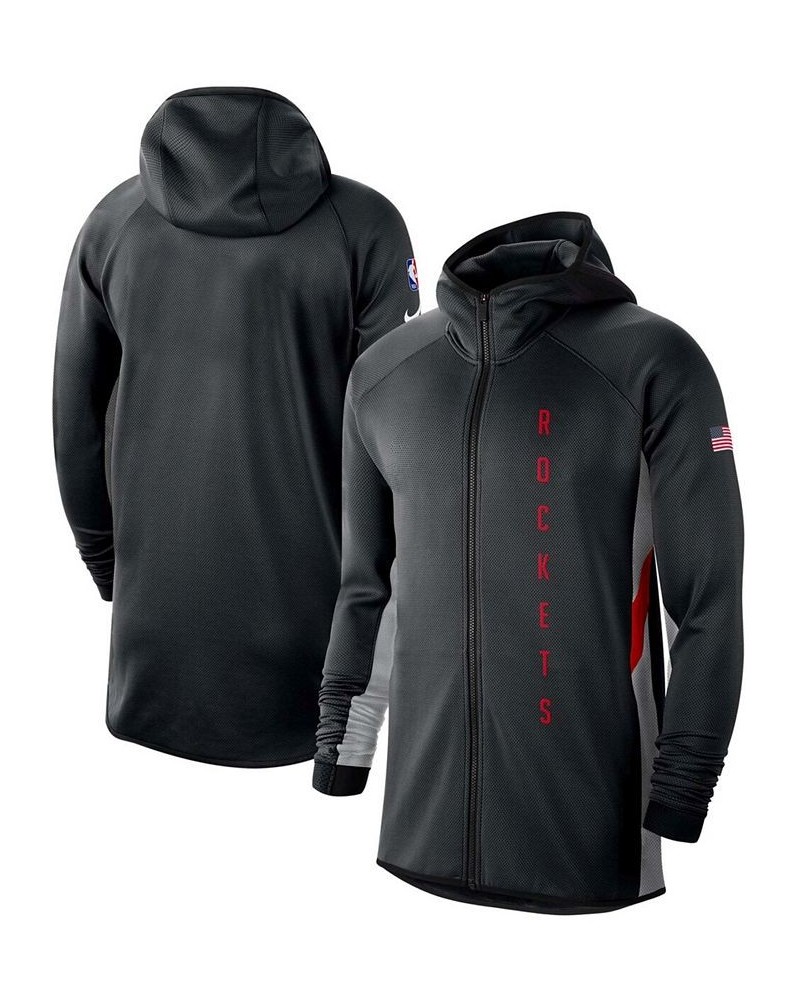 Men's Black, Silver Houston Rockets 2019-20 Earned Edition Showtime Full-Zip Performance Hoodie $52.00 Sweatshirt