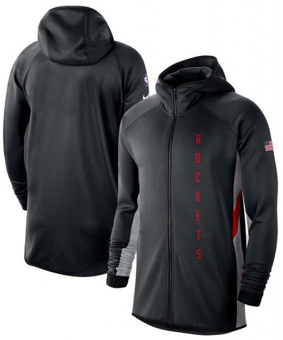 Men's Black, Silver Houston Rockets 2019-20 Earned Edition Showtime Full-Zip Performance Hoodie $52.00 Sweatshirt