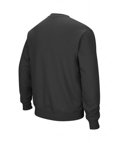 Men's Charcoal Arkansas Razorbacks Arch and Logo Crew Neck Sweatshirt $29.40 Sweatshirt