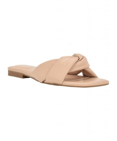 Women's Marita Casual Slip-on Flat Sandals Tan/Beige $38.27 Shoes