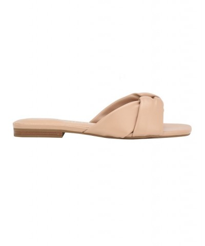 Women's Marita Casual Slip-on Flat Sandals Tan/Beige $38.27 Shoes