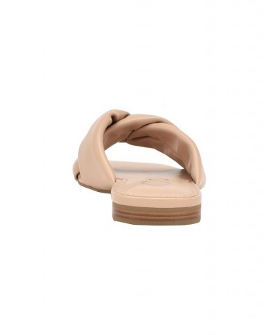 Women's Marita Casual Slip-on Flat Sandals Tan/Beige $38.27 Shoes