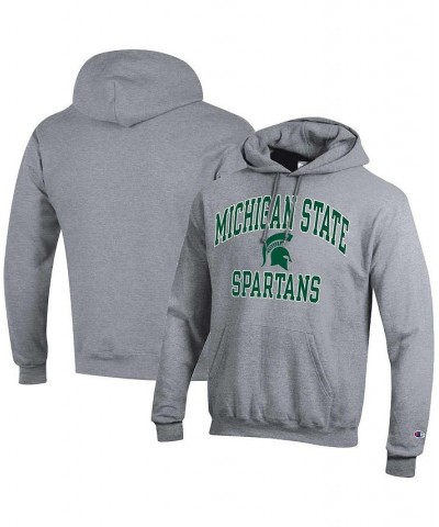 Men's Heather Gray Michigan State Spartans High Motor Pullover Hoodie $30.80 Sweatshirt