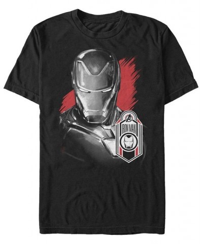 Marvel Men's Avengers Endgame Fierce Ironman Glance And Tag Short Sleeve T-Shirt Black $14.35 T-Shirts