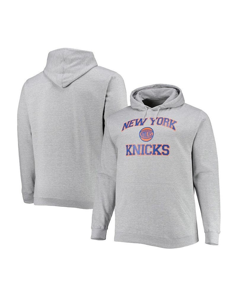 Men's Heathered Gray New York Knicks Big and Tall Heart and Soul Pullover Hoodie $32.85 Sweatshirt