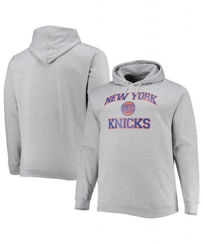 Men's Heathered Gray New York Knicks Big and Tall Heart and Soul Pullover Hoodie $32.85 Sweatshirt