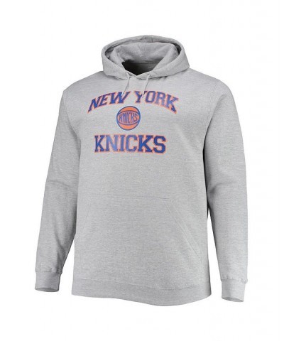 Men's Heathered Gray New York Knicks Big and Tall Heart and Soul Pullover Hoodie $32.85 Sweatshirt