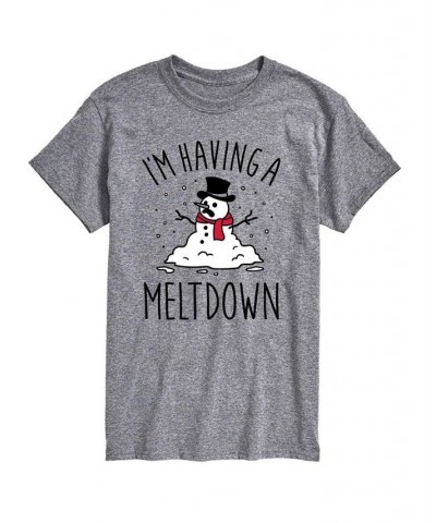 Men's Having a Meltdown Short Sleeve T-shirt Gray $17.15 T-Shirts