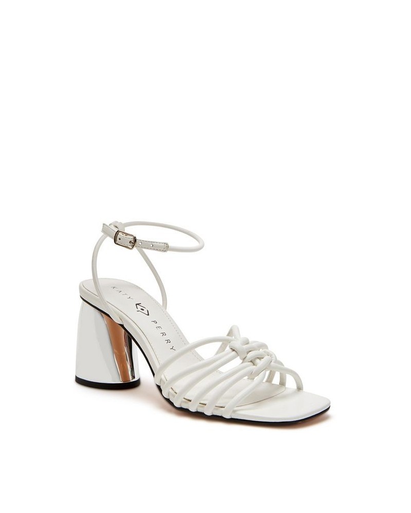 Women's The Timmer Knotted Buckle Sandals White $57.12 Shoes