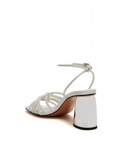 Women's The Timmer Knotted Buckle Sandals White $57.12 Shoes