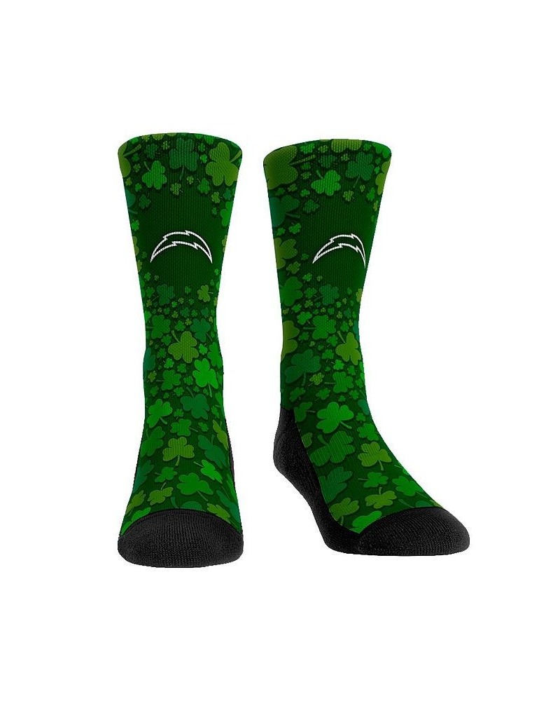 Men's and Women's Socks Los Angeles Chargers St. Patty's Day Shamrock Crew Socks $15.29 Socks