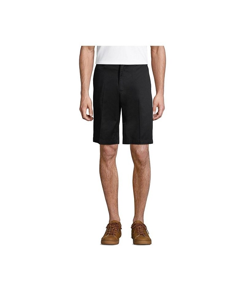 School Uniform Men's Plain Front Blend Chino Shorts Black $29.97 Shorts