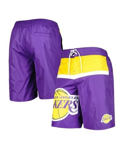 Men's Purple Los Angeles Lakers Sea Wind Swim Trunks $26.00 Swimsuits