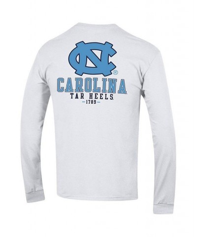 Men's White North Carolina Tar Heels Team Stack Long Sleeve T-shirt $22.94 T-Shirts