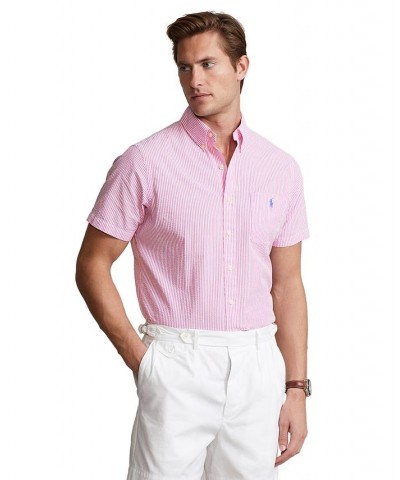 Men's RL Prepster Classic-Fit Seersucker Shirt Pink $64.80 Shirts