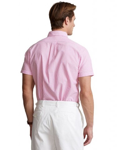 Men's RL Prepster Classic-Fit Seersucker Shirt Pink $64.80 Shirts