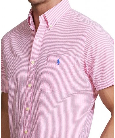 Men's RL Prepster Classic-Fit Seersucker Shirt Pink $64.80 Shirts