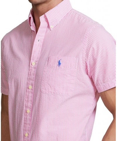 Men's RL Prepster Classic-Fit Seersucker Shirt Pink $64.80 Shirts