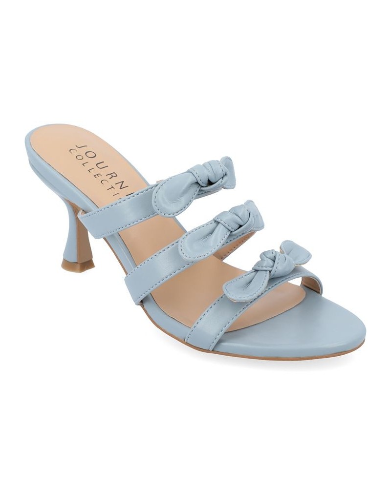 Women's Kristina Slip-on Heel Blue $43.70 Shoes