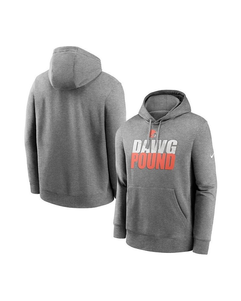 Men's Heather Gray Cleveland Browns Fan Gear Local Club Pullover Hoodie $39.20 Sweatshirt