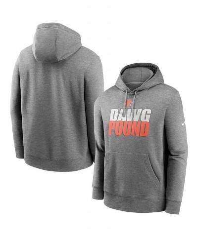 Men's Heather Gray Cleveland Browns Fan Gear Local Club Pullover Hoodie $39.20 Sweatshirt