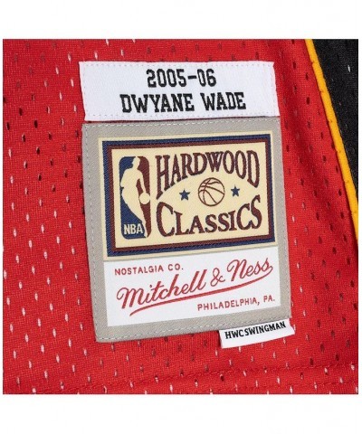 Men's Dwyane Wade Black, Red Miami Heat Hardwood Classics 2005-06 Split Swingman Jersey $33.30 Jersey