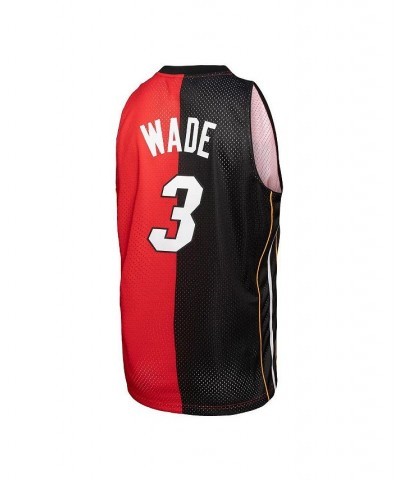 Men's Dwyane Wade Black, Red Miami Heat Hardwood Classics 2005-06 Split Swingman Jersey $33.30 Jersey