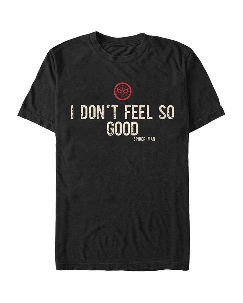 Marvel Men's Spider-Man I Don't Feel So Well Short Sleeve T-Shirt Black $16.80 T-Shirts