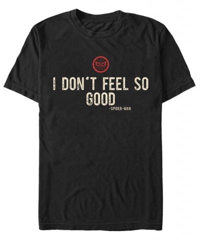 Marvel Men's Spider-Man I Don't Feel So Well Short Sleeve T-Shirt Black $16.80 T-Shirts