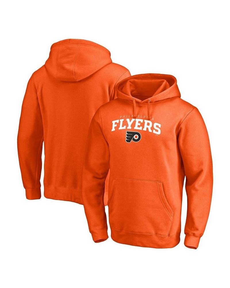 Men's Orange Philadelphia Flyers Team Lockup Pullover Hoodie $30.15 Sweatshirt