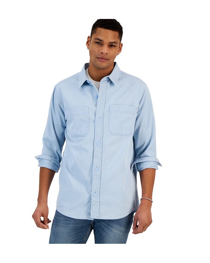 Men's Edgar Long-Sleeve Shirt Blue $20.25 Shirts