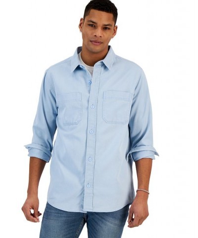 Men's Edgar Long-Sleeve Shirt Blue $20.25 Shirts