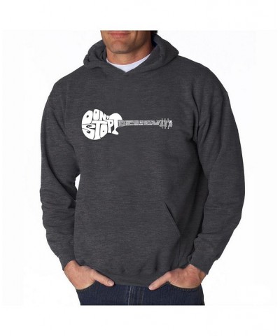 Men's Word Art Hooded Sweatshirt - Don't Stop Believin Black $25.20 Sweatshirt